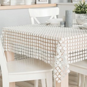 Jasmina Guipure Abrosz , világos szürke 007 lurexszel, 140x240cm