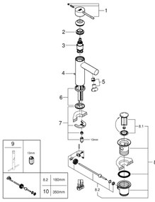 GROHE 23379001 - ESSENCE mosdócsaptelep, S méret, fényes króm