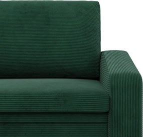 Vertico fekvőfotel, 80 cm széles, kordbársony, zöld
