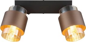 Globo 15560-2C - Irányítható spotlámpa MILLEY 2xE27/40W/230V fekete/bronz