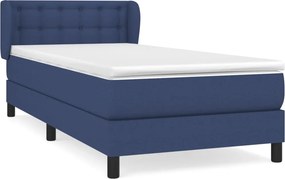 vidaXL kék szövet rugós ágy matraccal 80 x 200 cm