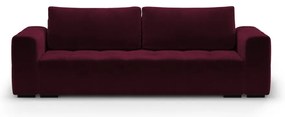 Luca sötétvörös kinyitható bársonykanapé - Milo Casa