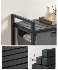 REX mosókosár fekete/szürke