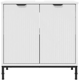Fürdőszobai mosdószekrény Fehér 60.5 x 33.5 x 61 cm Faanyag