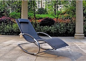 Fekete fém kerti napozóágy Naxos – Garden Pleasure