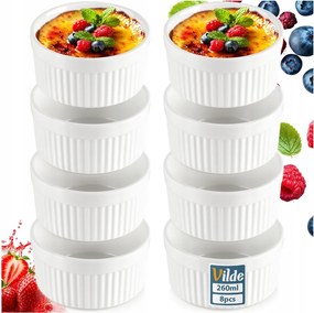 8x Sütőedény Hőálló tál kerámia 260 ml
