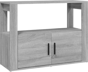 vidaXL szürke sonoma színű szerelt fa tálalószekrény 80x30x60 cm