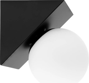 Fali Lámpa Fém Fekete Fehér Lámpabúra