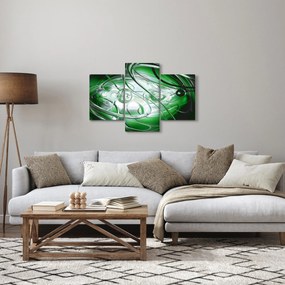 Zöld absztrakt kép (90x60 cm)