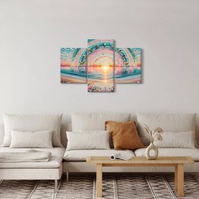Kép – Naplemente mozaik (90x60 cm)