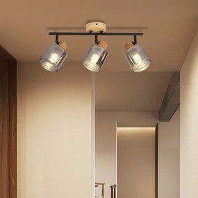 Brilagi - HYGGE spotlámpa 3xE14/15W/230V kaucsukfa/füstszínű