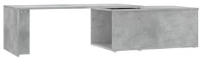 Betonszürke szerelt fa dohányzóasztal 150 x 50 x 35 cm
