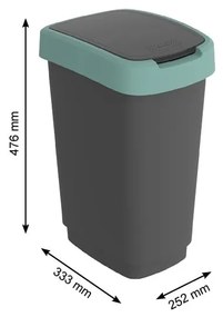 Szemetes újrahasznosított műanyagból 25 l Twist - Rotho