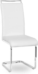 Szánkótalpas Étkezőszék Fehér Eco-bőr Kárpittal. LOCA 2