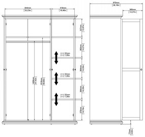 Provence II szekrény, fehér