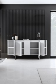 Konzolasztal Luxe - White, Silver