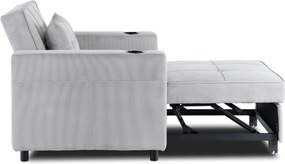 Dönthető fotel szürke kord kárpittal – SOLOR