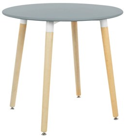 Skandináv stílusú kerek asztal, 80 cm, szürke - REYKJAVIK
