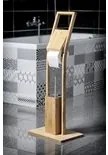 AQUALINE BAMBUS szabadonálló, WC-kefe tartó, 32x82x22cm, bambusz (BI026)