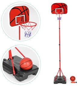 Gyerek kosárlabda palánk állítható magasságú, labdapumpával