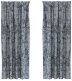 Bársonyfugönyök 2 db Pálcás Ezüst Szürke 225x140 cm