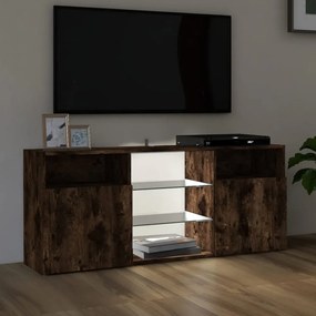füstös tölgy színű LED-es TV-szekrény 120 x 30 x 50 cm