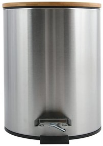 Matt ezüstszínű acél pedálos szemetes 3 l Adonis – Spirella