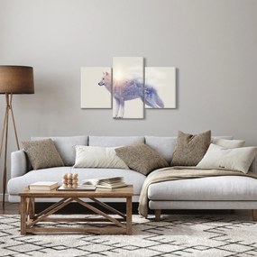 Kép - Vad tájakat tükröző sarkvidéki farkas (90x60 cm)