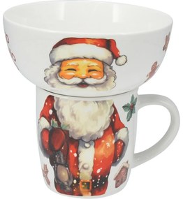 Santa reggeliző szett, 2 db, porcelán
