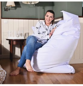 EMI fehér nylon babzsákfotel