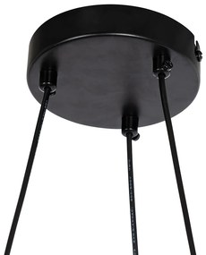 Fekete függőlámpa füstüveggel, kerek, 8-as - Monaco