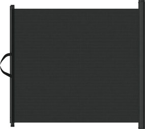 vidaXL fekete behúzható kisállatkapu 117,5 x 125 cm
