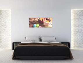 Kávé és a macaroon képe (120x50 cm)