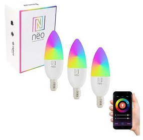 Immax NEO 07716C - KÉSZLET 3x LED RGB+CCT Dimmelhető izzó E14/5,5W/230V Wi-Fi Tuya