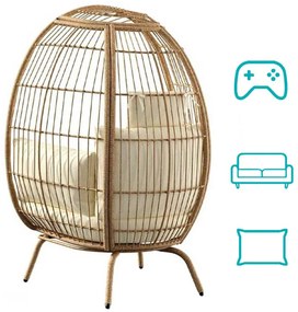 Fonott fotel párnával