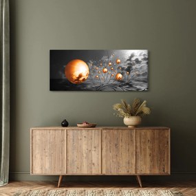 Narancssárga absztrakt gömbök képe (120x50 cm)
