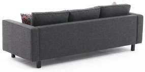 3 személyes kanapé Kale Linen - Antracit