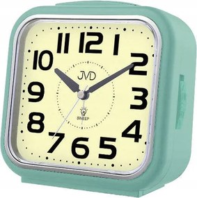 Nagy 14 cm-ES Zöld Megvilágított Négyzet Alakú Ébresztőóra Szundival Jvd SRP2402.2
