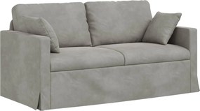 vidaXL Kanapé Világosszürke 158 x 78 x 80 cm Bársony