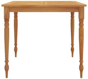Tömör tíkfa Batavia asztal 85 x 85 x 75 cm