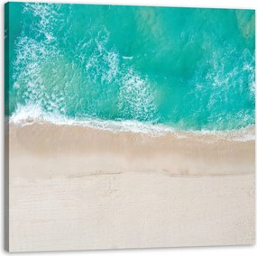 Vászonkép Víz Tengerpart Hullámok Nap 60X60 cm Ajándéknak is tökéletes