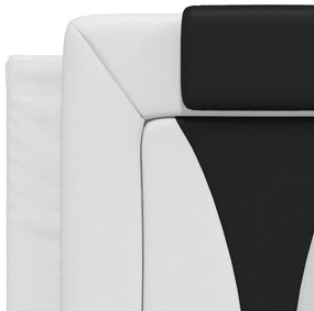 fehér és fekete ágykeret Viana LED-ekkel matrac nélkül 120 x 200 cm