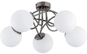 Felületre szerelhető csillár  BANKO 5xE14/10W/230V fekete króm