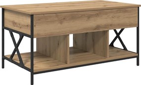 vidaXL Dohányzóasztal Artisan tölgy 100 x 55 x 48.5 cm Faanyag