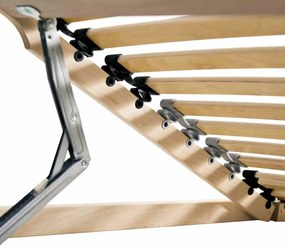 vidaXL Lécalap fejtámlával Barna 70 x 190 cm Tömör bükkfa