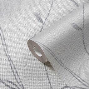 Vinyl tapéta flizelin mosható szürke gally levelek As Creation 10m