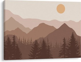 Kép - Barna hegyek N⁰1 (70x50 cm)