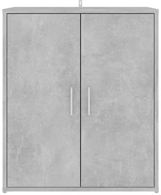 betonszürke szerelt fa cipősszekrény 60 x 35 x 70 cm