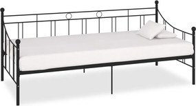 vidaXL fekete fém kanapéágy-keret 90 x 200 cm