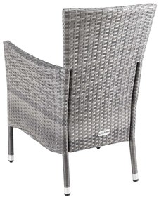 Casaria® Rattan fotel 2 db - szürke/antracit párnák